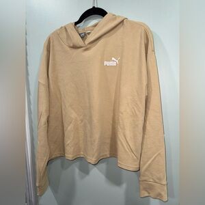 PUMA Tan Hooded Long Sleeve Pullover